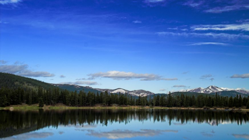 colorado, mountains, lake, spring, snow