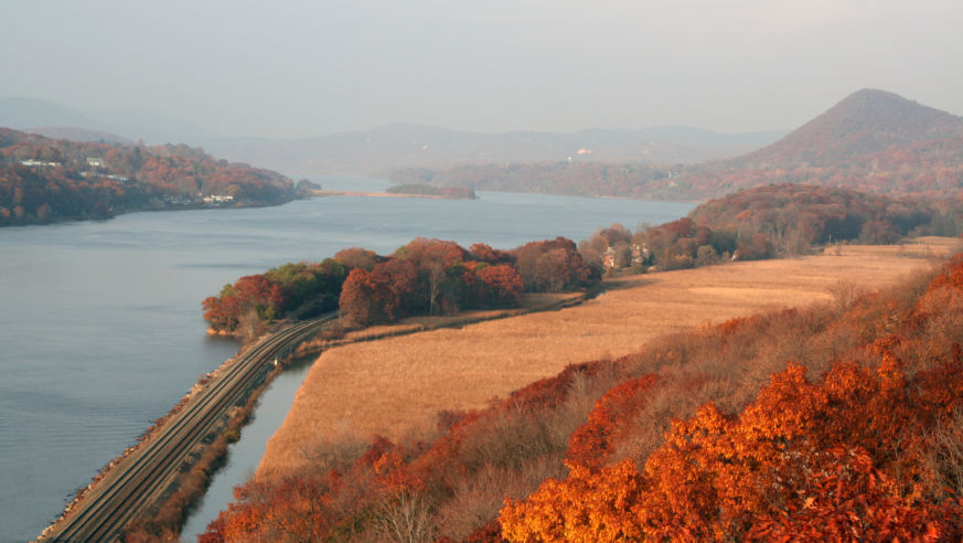 fall, hudson, river, historic, valley, bear, mountain, bridge