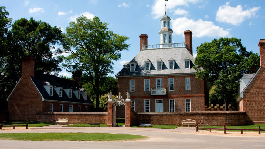 governor, palace, colonial, williamsburg, virginia, brick, courtyard, thomas, jefferson