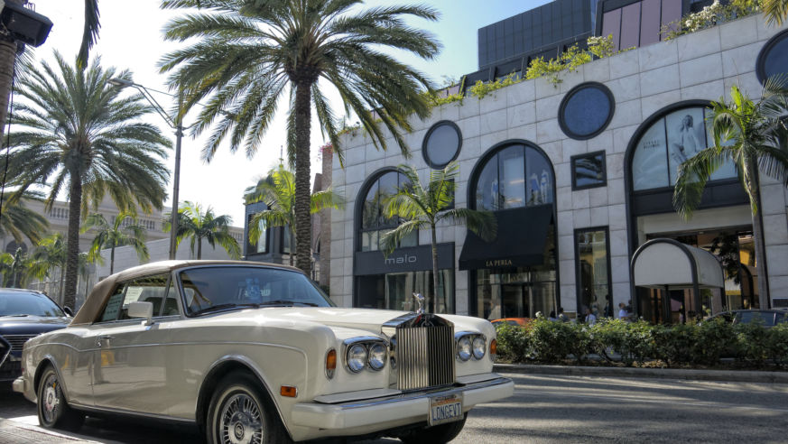 Rolls Royce palm trees