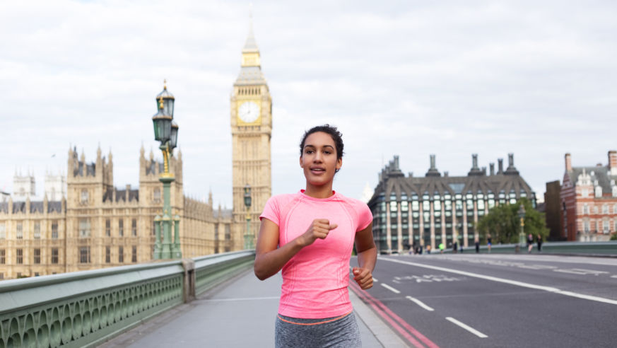 woman jogging in rome