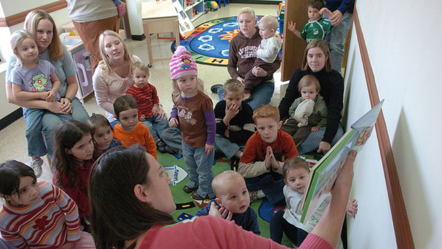 A teacher and her class