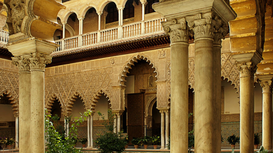 The alcazar courtyard, seville