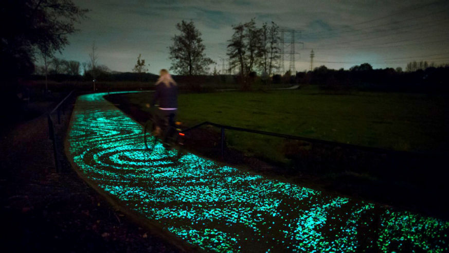 Van Gogh Starry Night Bike Path Eindhoven Netherlands