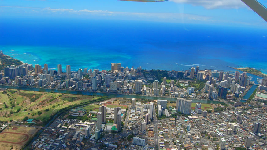 View of Hawaii from above