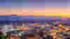 Asheville skyline at dusk