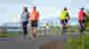 Anchorage, Alaska, coastal trial with couples walking and cycling