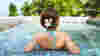 Relaxing Spa Pool with Woman Reclining