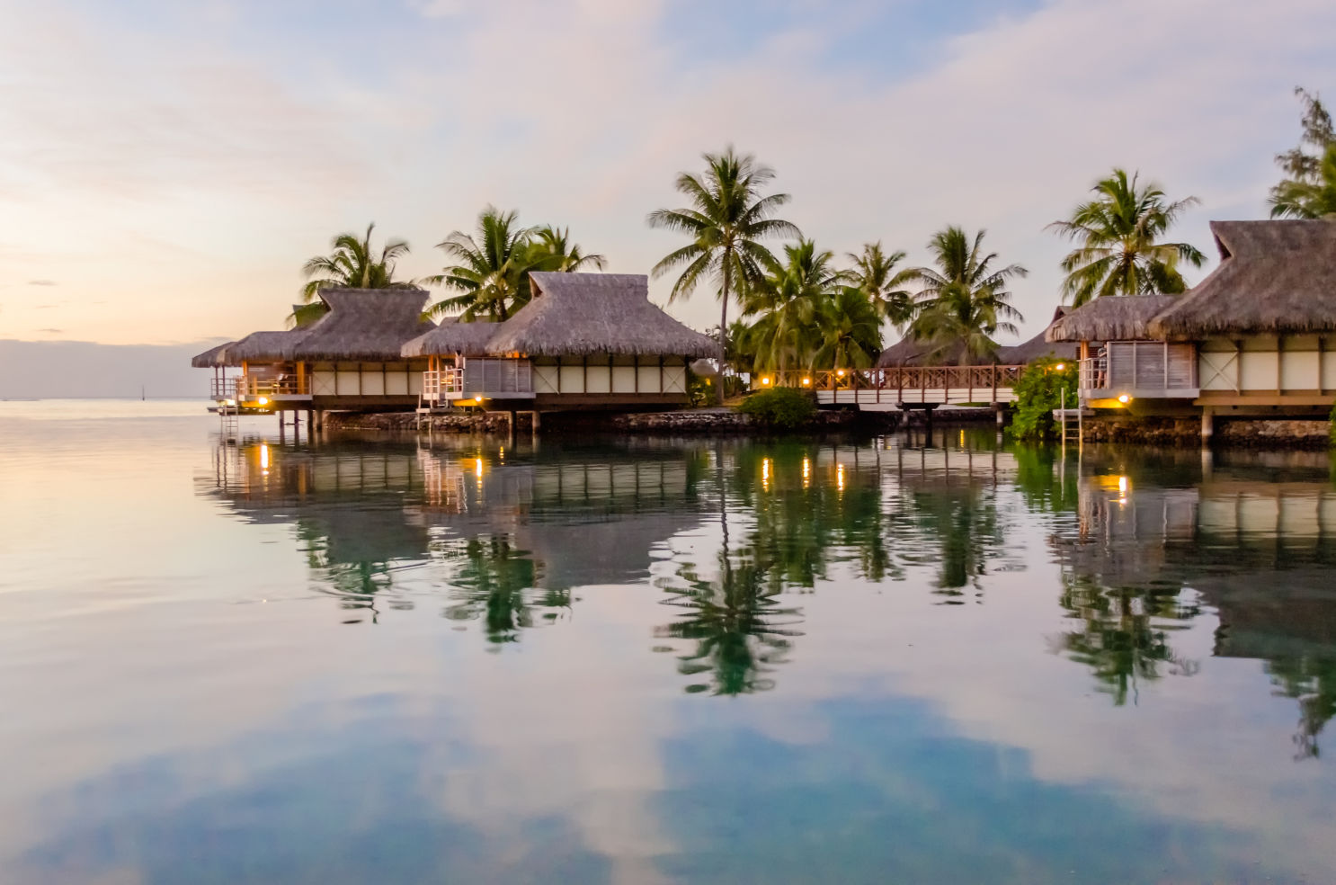 Overwater Bungalows, Moorea, French Polynesia