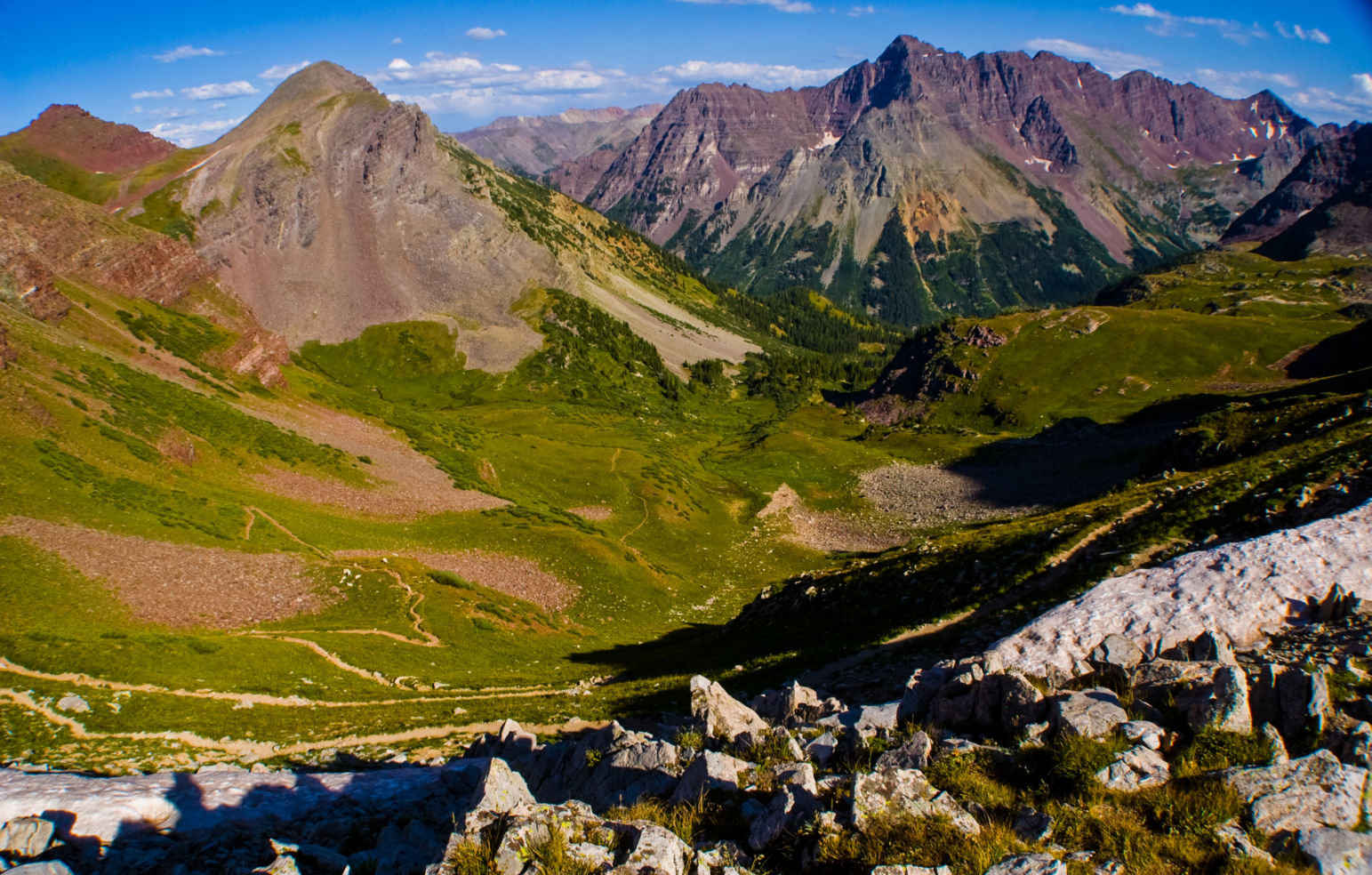 Castle Peak and Maroon Bells-Snowmass Wilderness, Elk Mountain Range, Aspen, Colorado