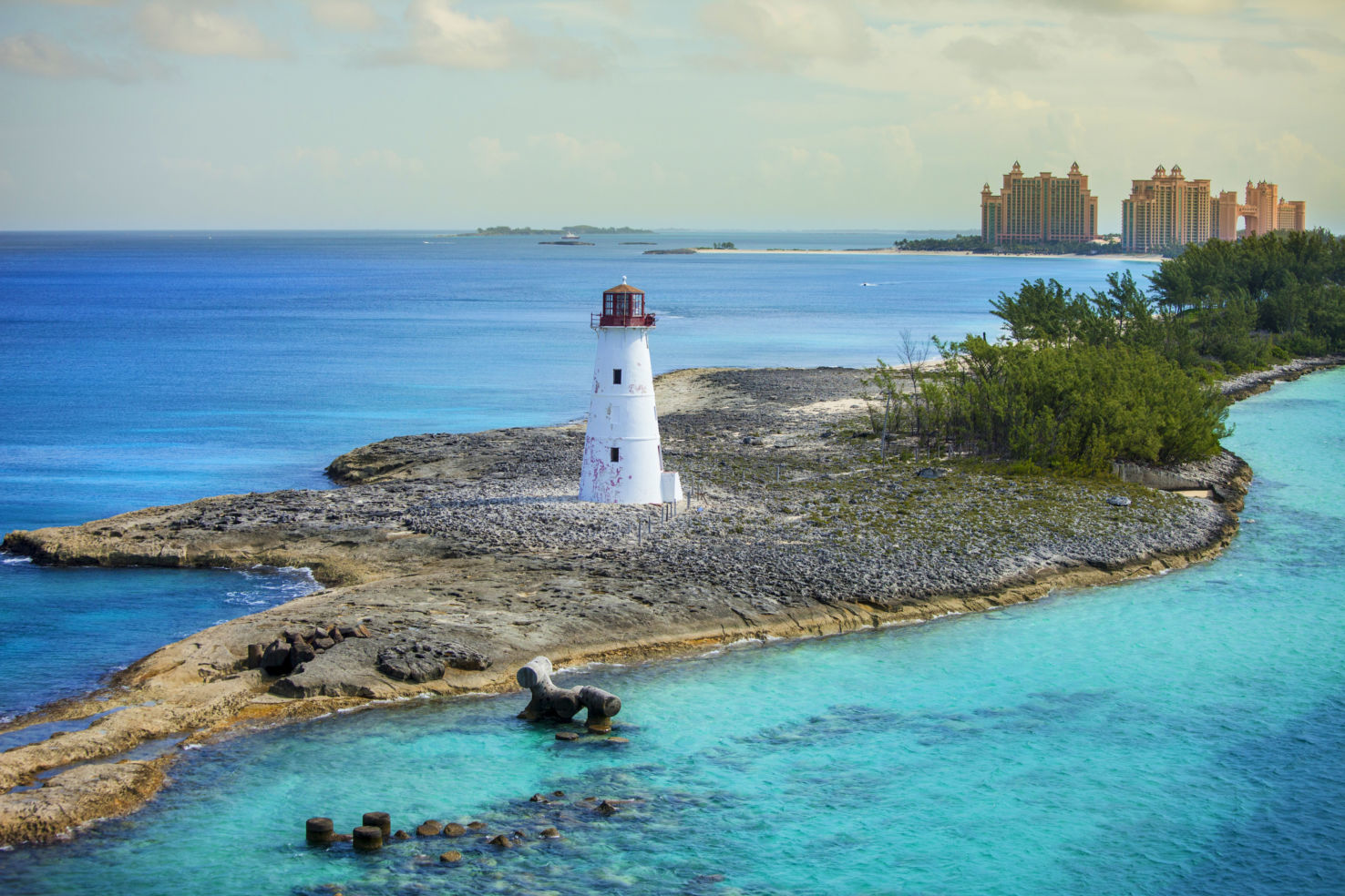 Harbor entrance, nassau, bahamas, lighthouse, Caribbean
