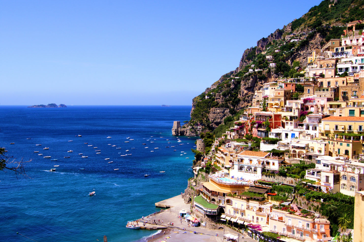 coastal town, Positano, Amalfi, Italy