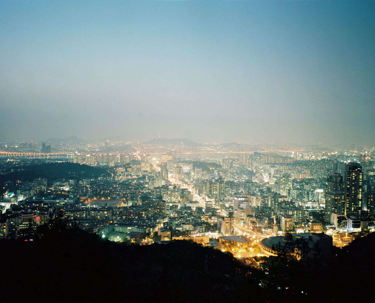 Han River, Seoul, South Korea, Mount Umyeon