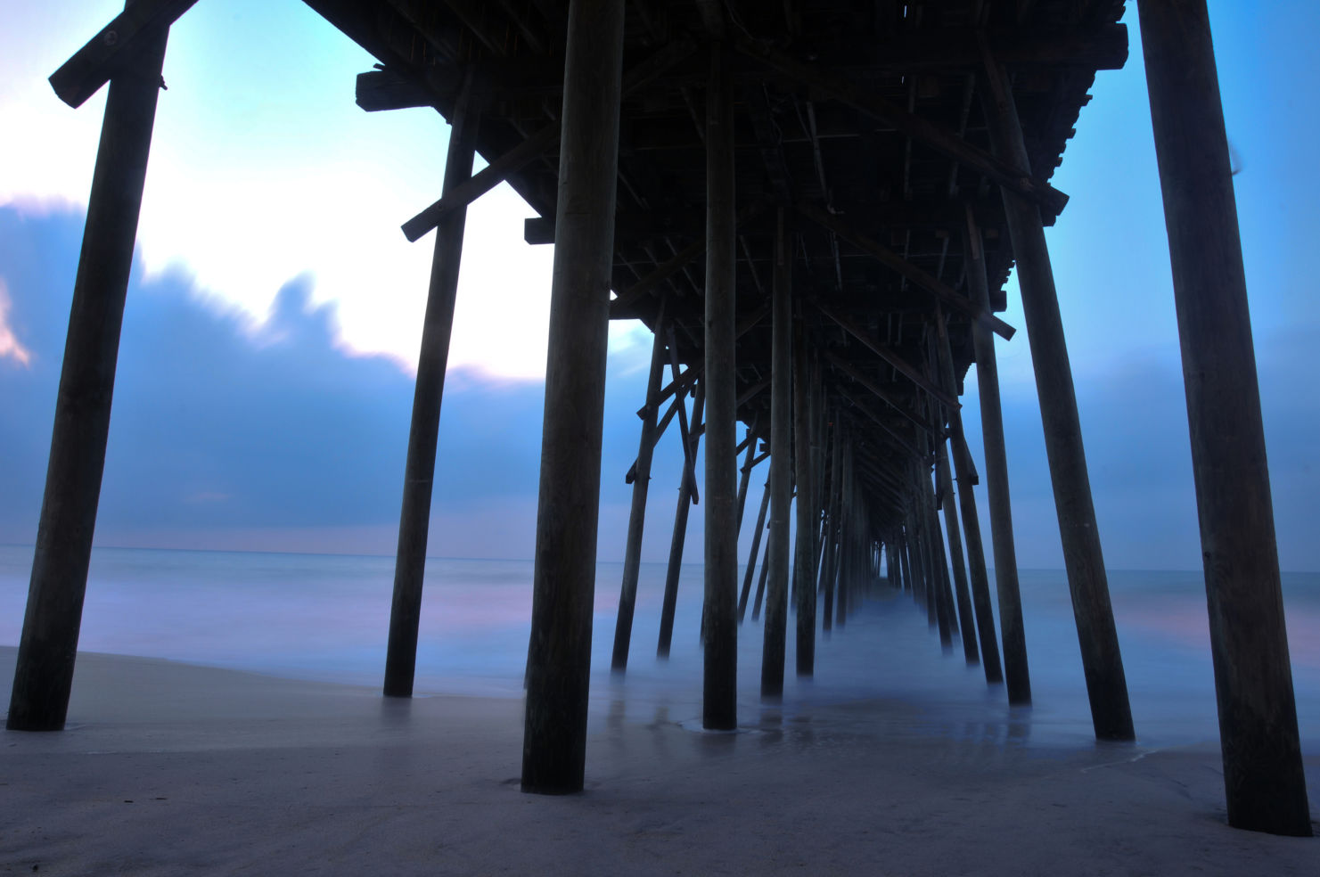 Early morning, Kure Beach Pier, North Carolina.