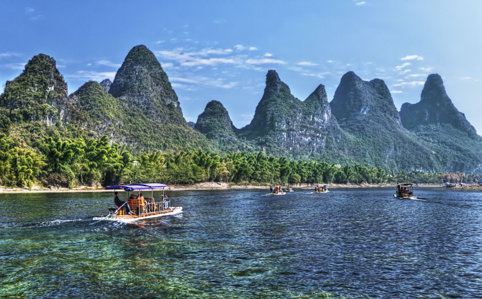 China Guilin Li River (Lijiang) Cruise, Guilin, Yangshuo, Chicken Coop hill