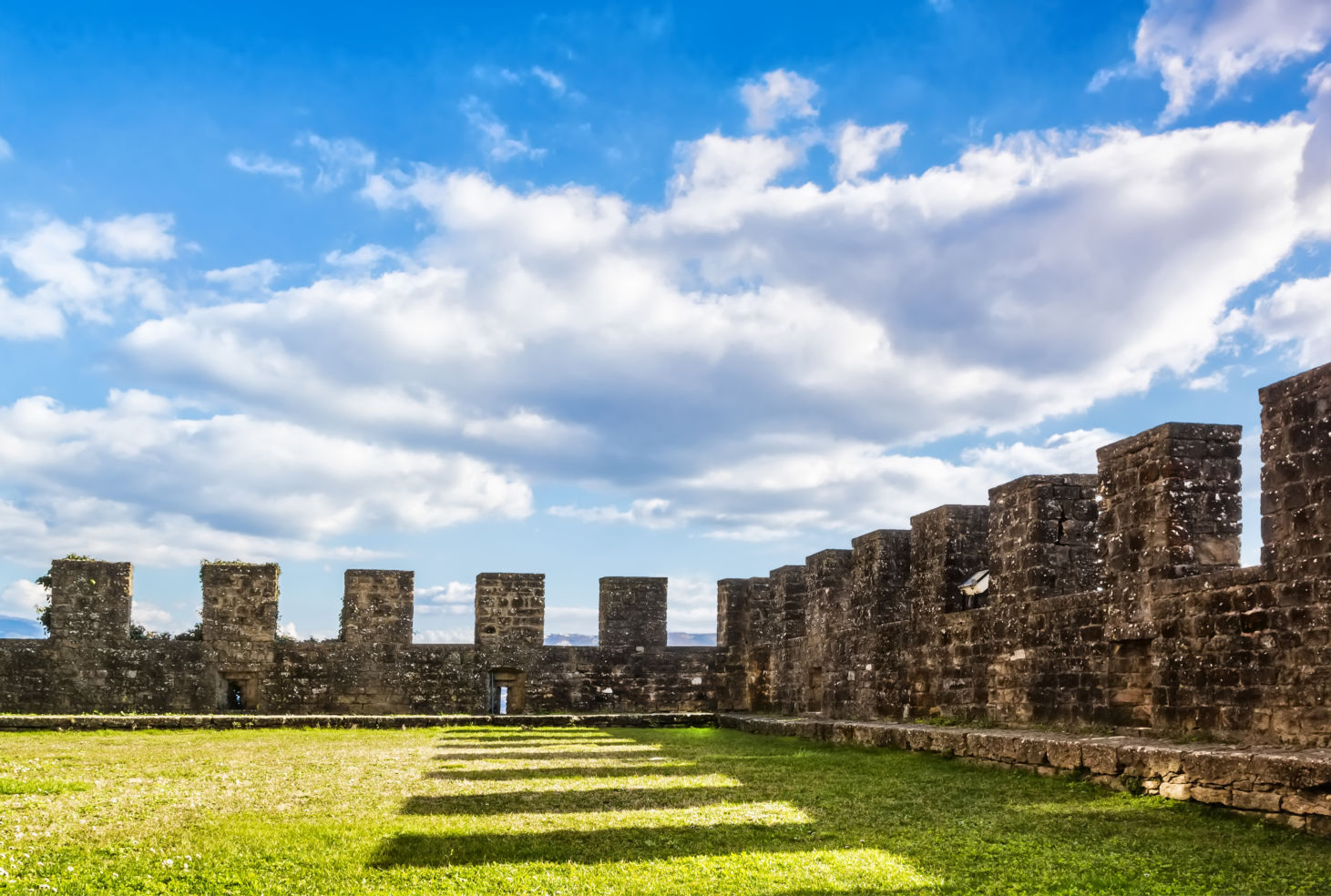 garden, Castle of the Counts Guidi, Poppi, Tuscany, Italy