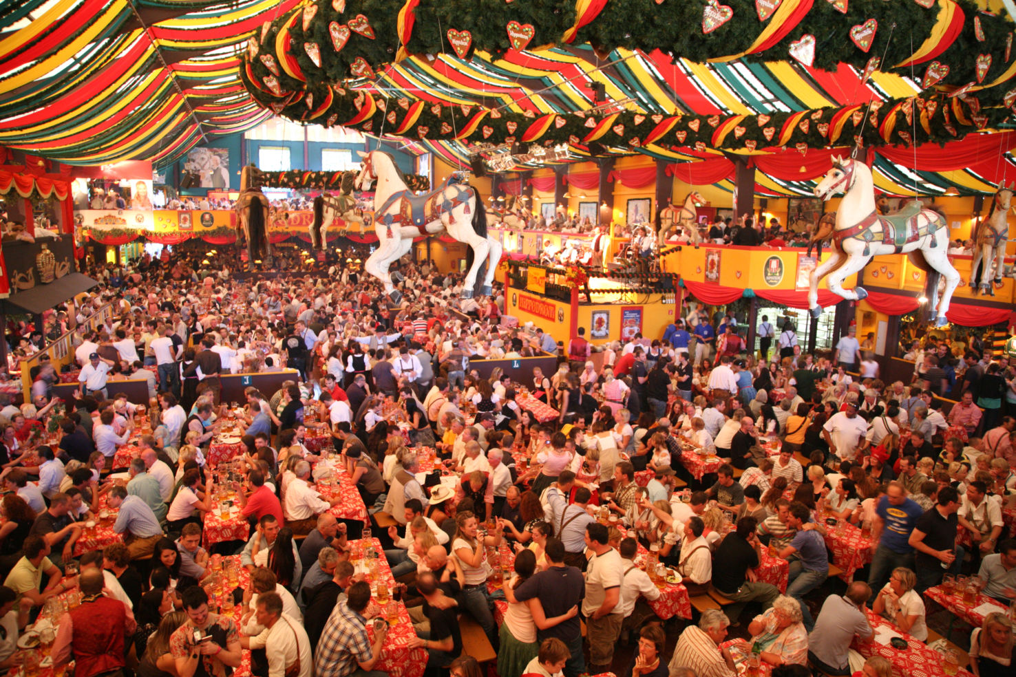 Beer pavilion, Oktoberfest, Munich, Germany
