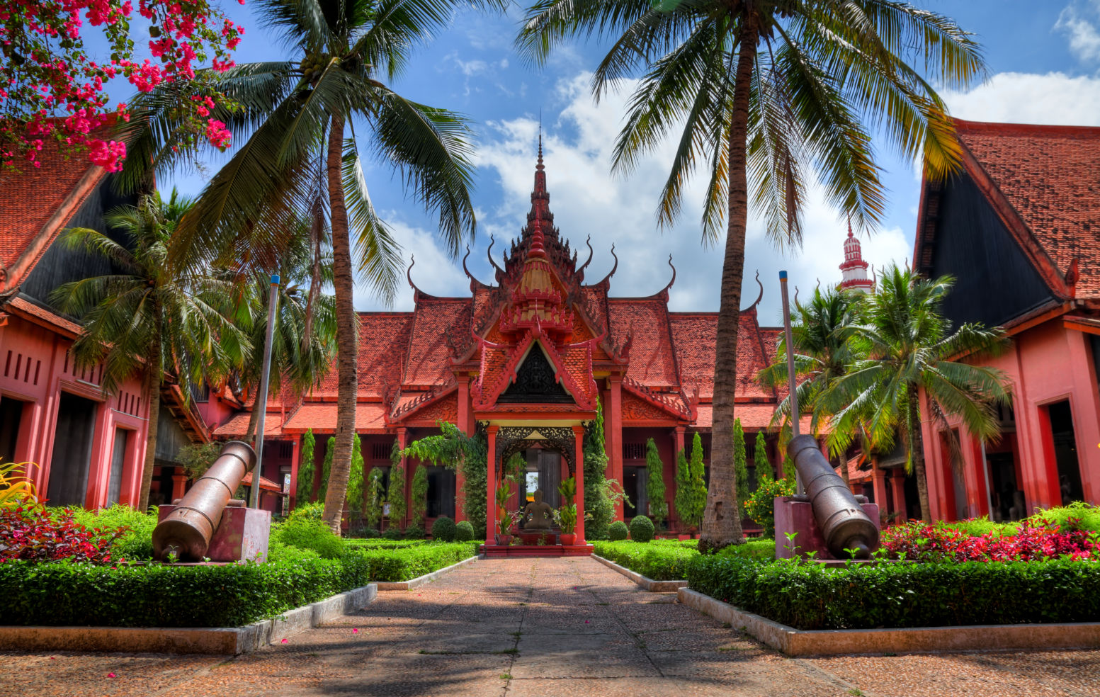 Garden, National Museum, Phnom Penh, Cambodia.