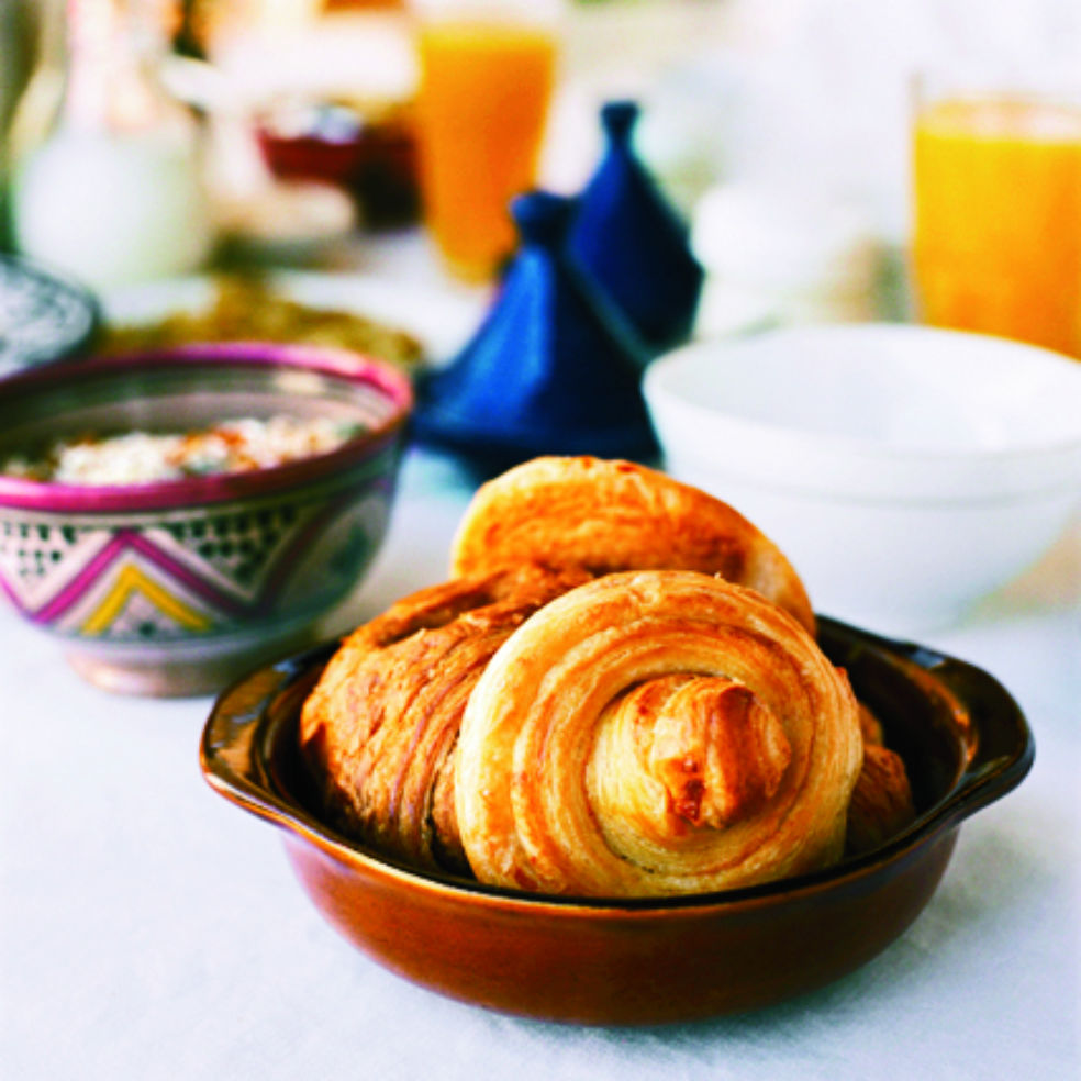 Croissants at Riad Tizwa.