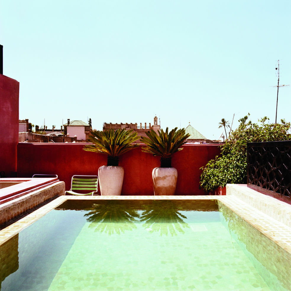 The rooftop pool at P'tit Habibi, in the northernmost section of the medina.