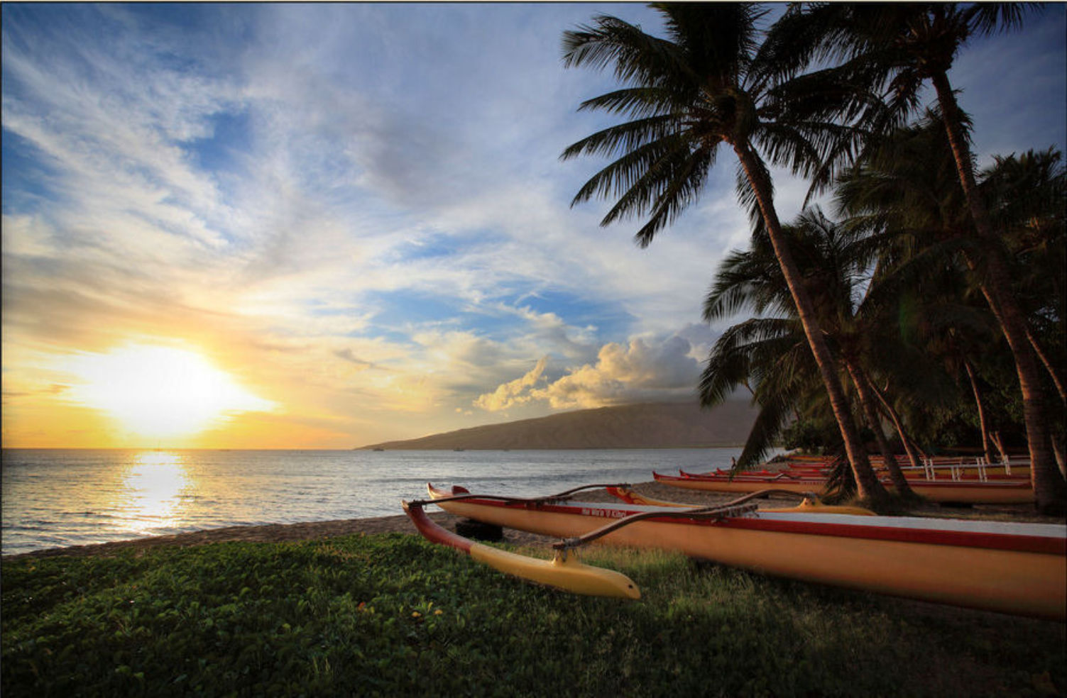 canoe on the shores of Maui, Hawaii