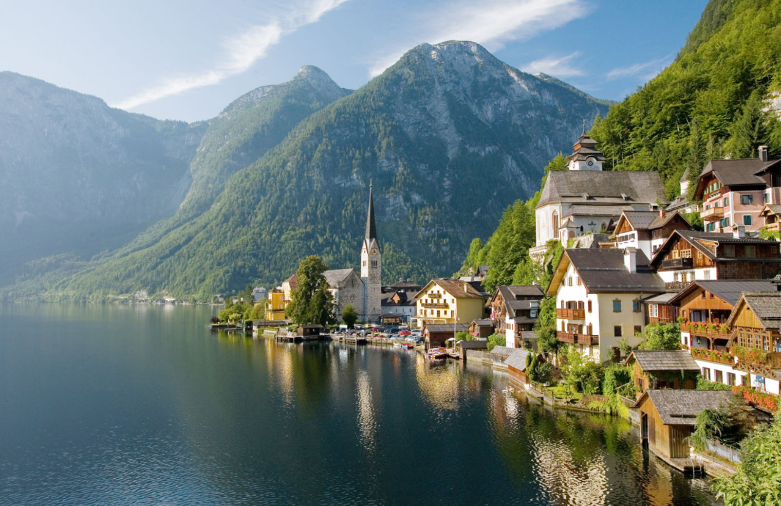 Castles along the lake in Austria