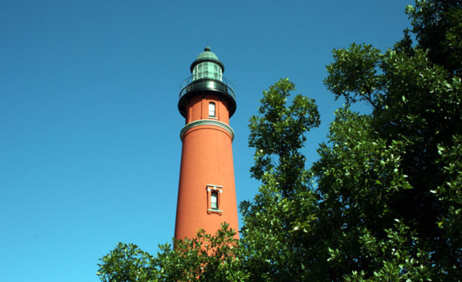 Ponce de Leon Inlet Lighthouse is just south of Cocoa Beach, Florida