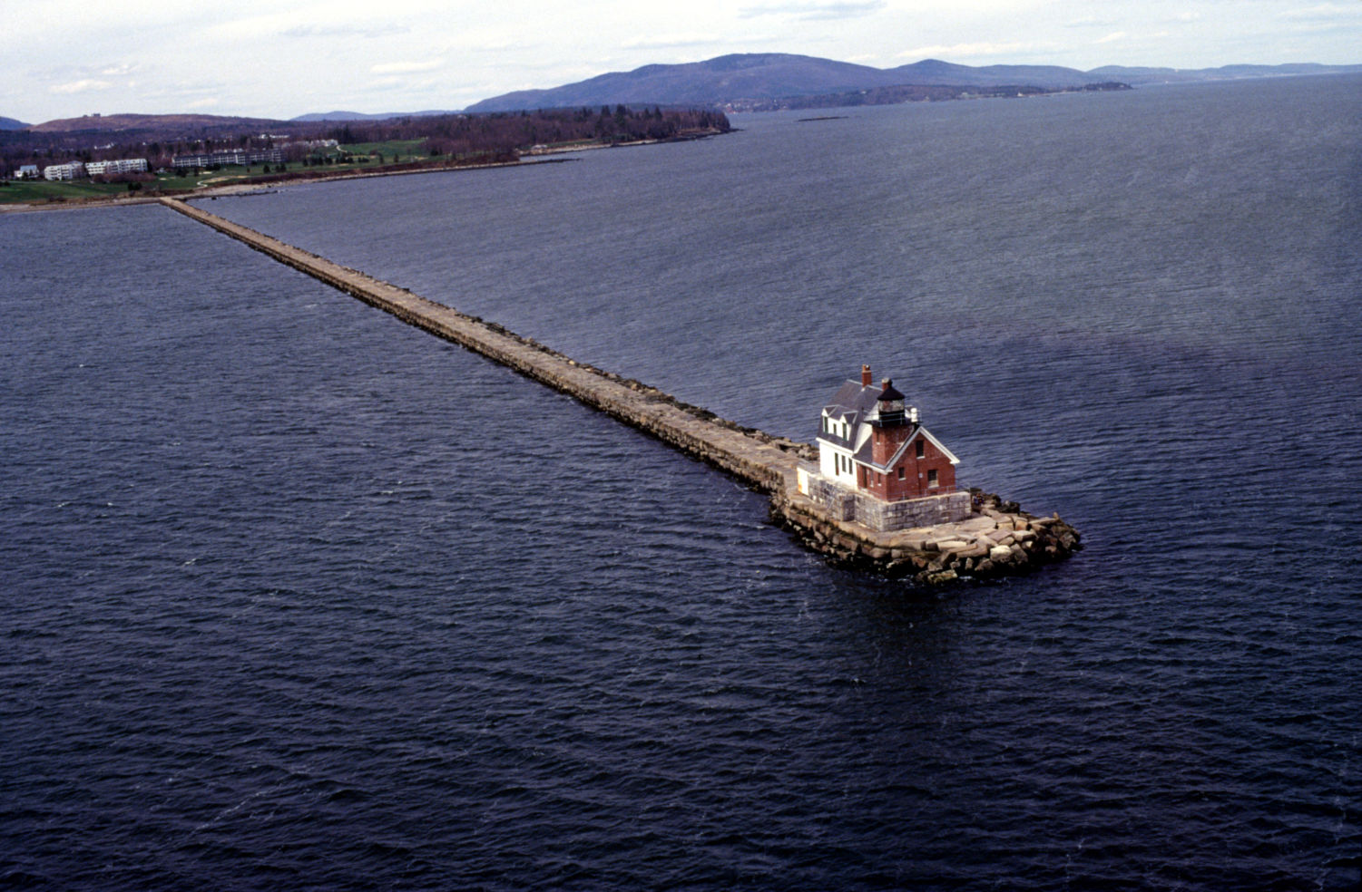 Historic Rockland Breakwater Lighthouse in Penobscot Bay, Rockland, Maine