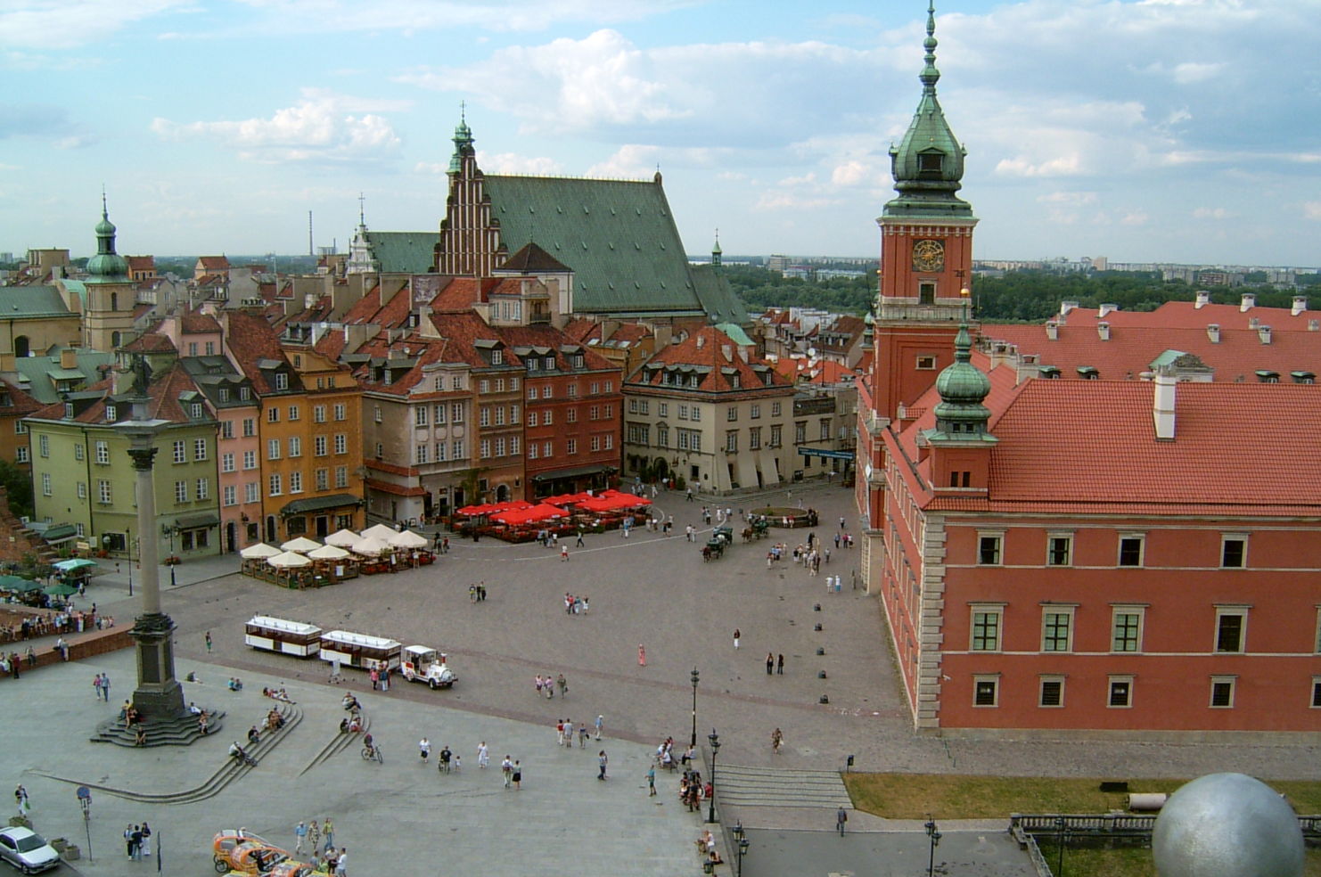 A beautiful town square in Poland