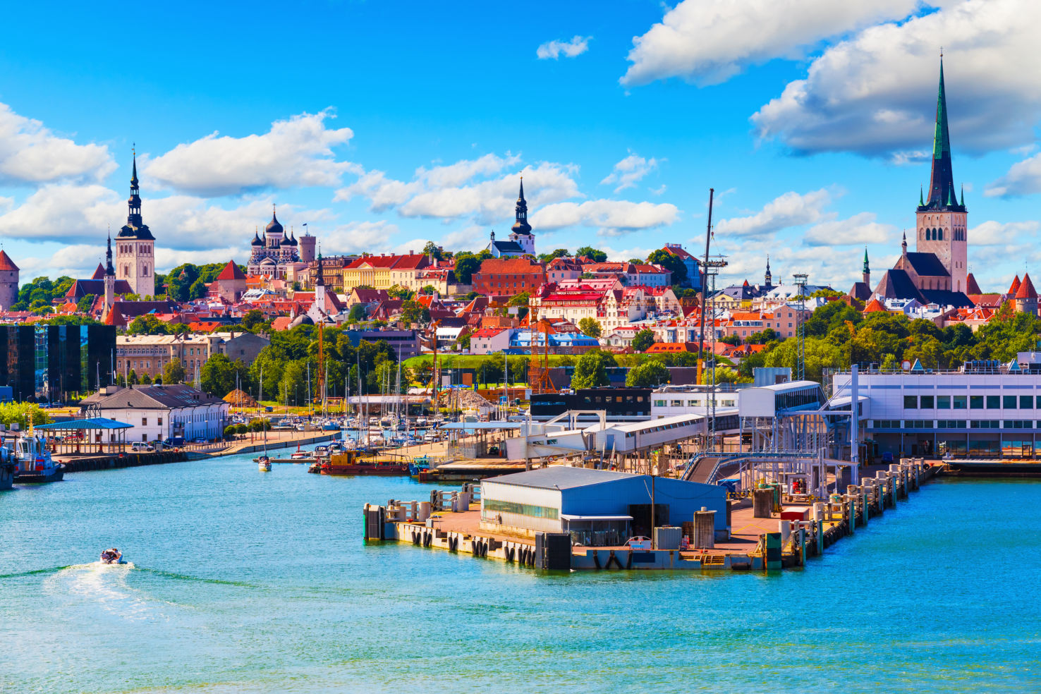 Old Town, sea port harbor, Tallinn, Estonia