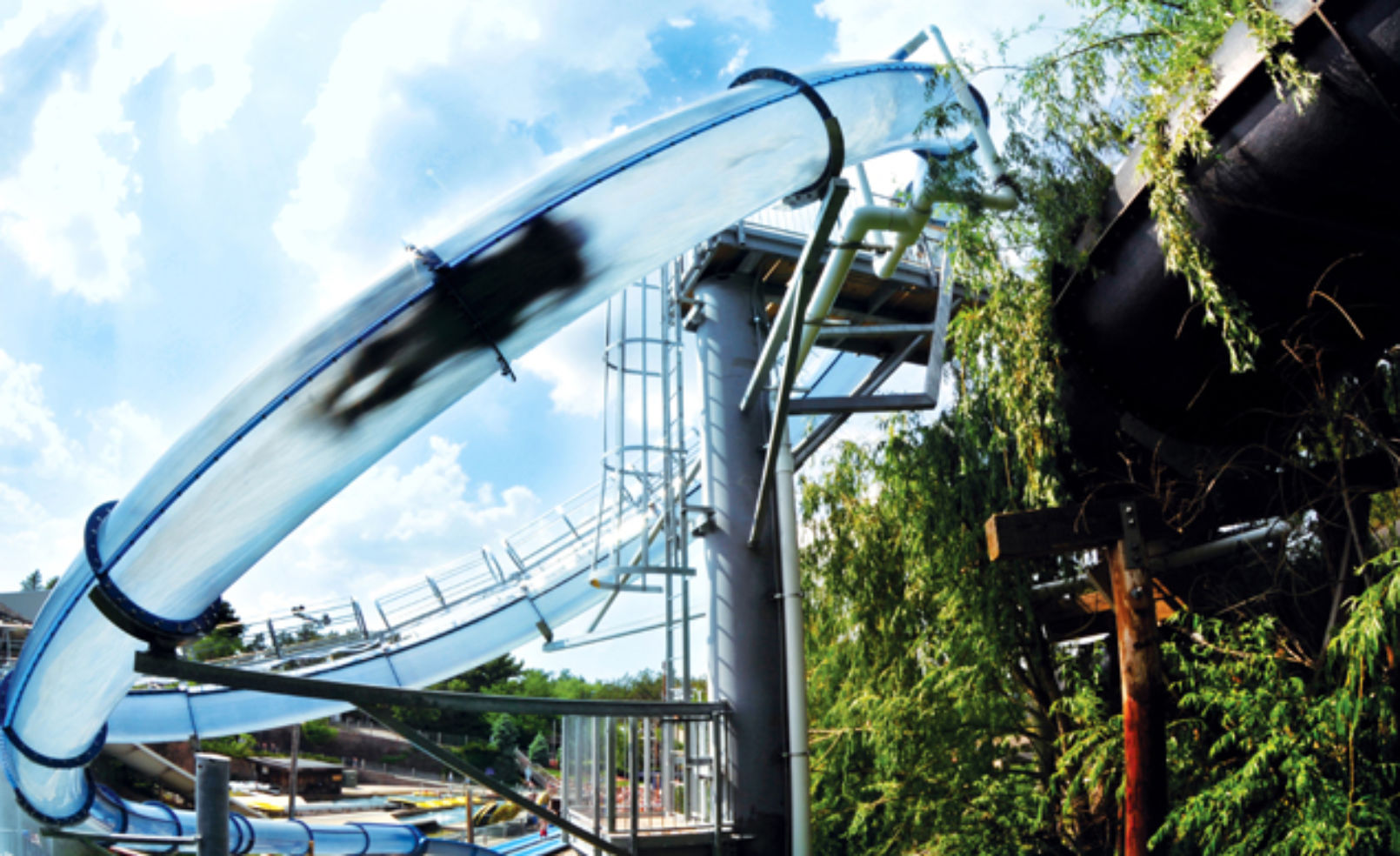 First Looping Water Slide Scorpion’s Tail, Noah’s Ark Waterpark, Wisconsin Dells, Wis.