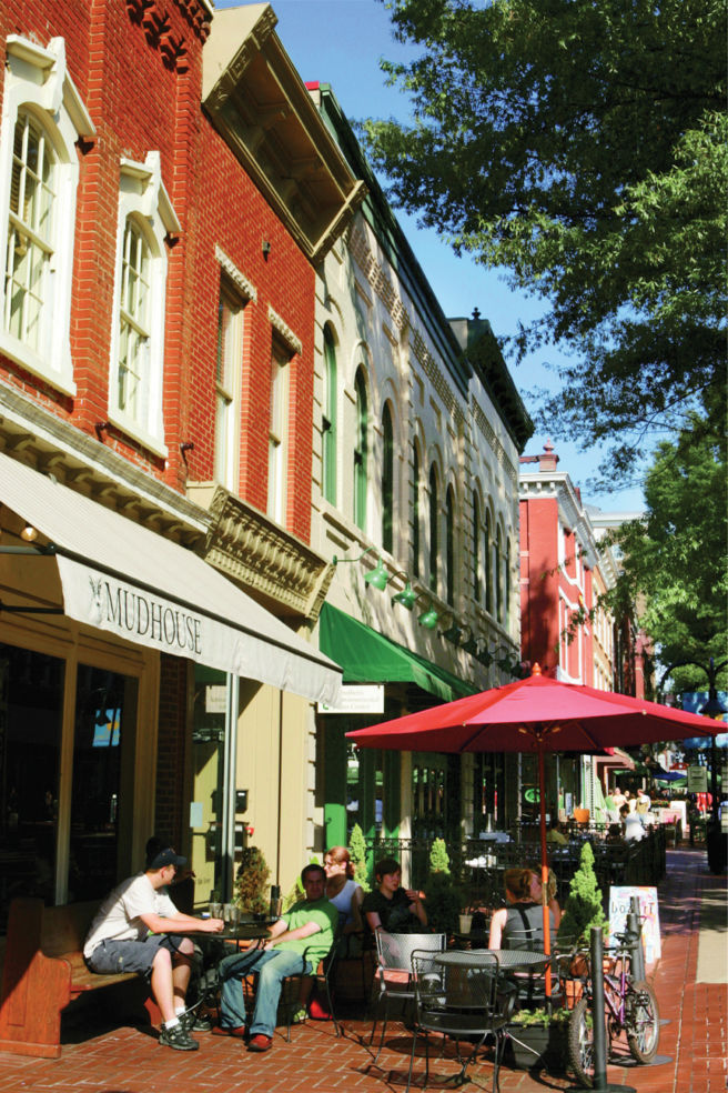 The Downtown Mall in Charllottesville Va.