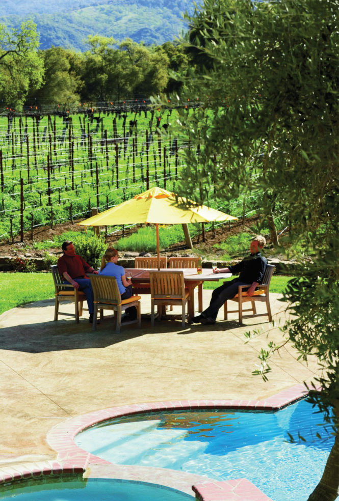 The patio at Justin Winery & VIneyards