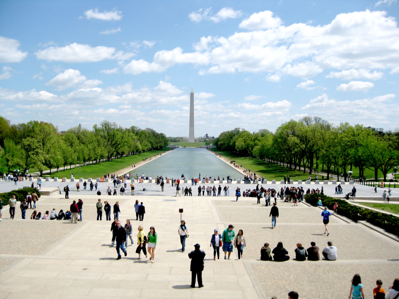 View of the National Mall from the Lincoln Memorial.