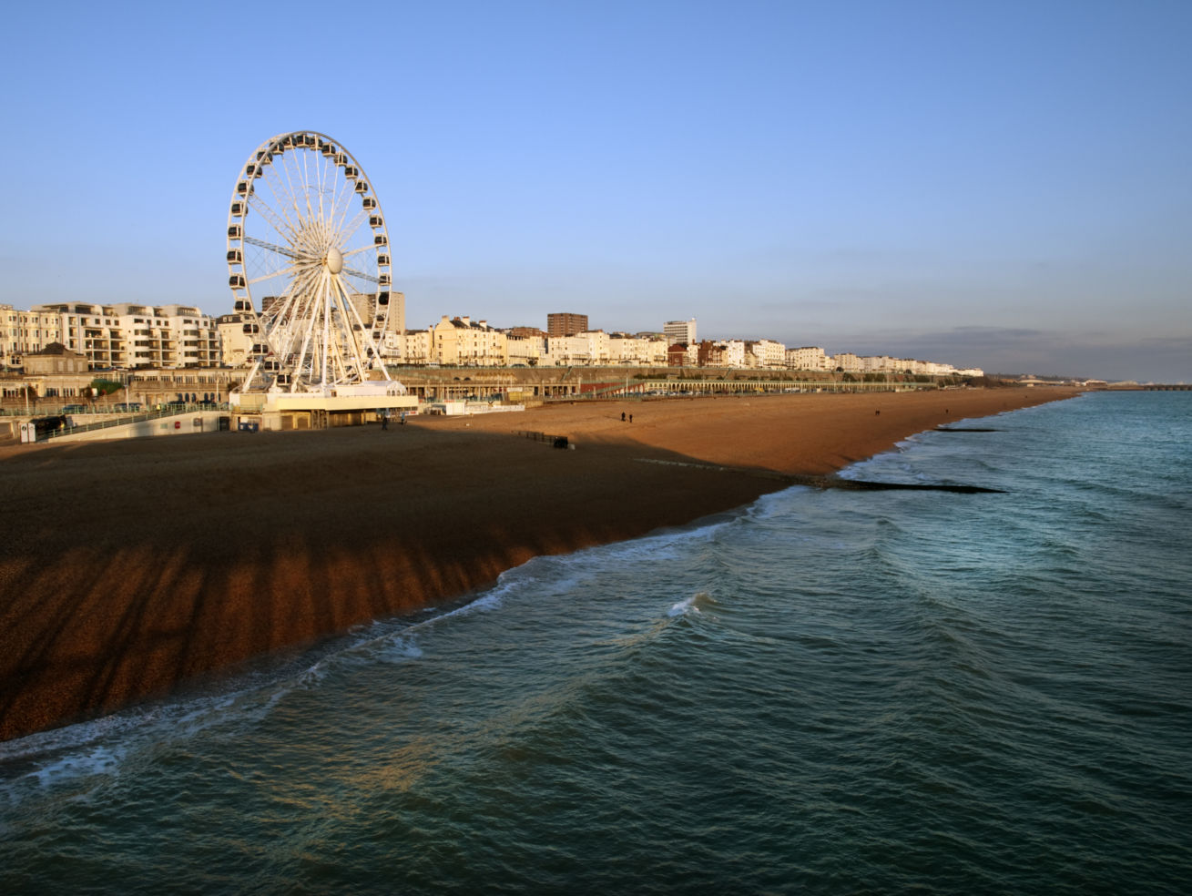 Ferris wheel, Brighton beach seafront, England