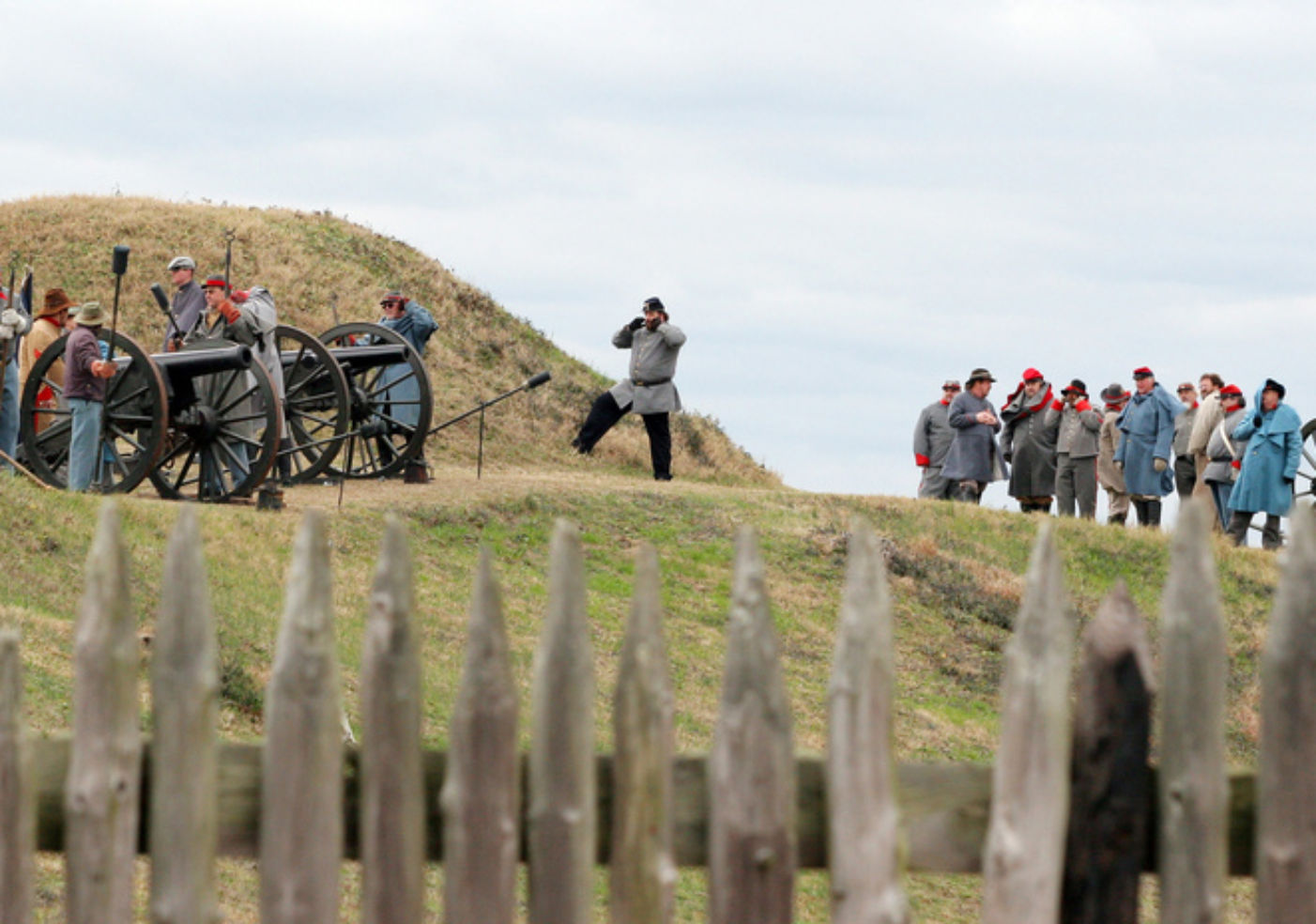 Civil War reenactment, Fort Fisher State Historic Site and Museum, North Carolina, kure beach