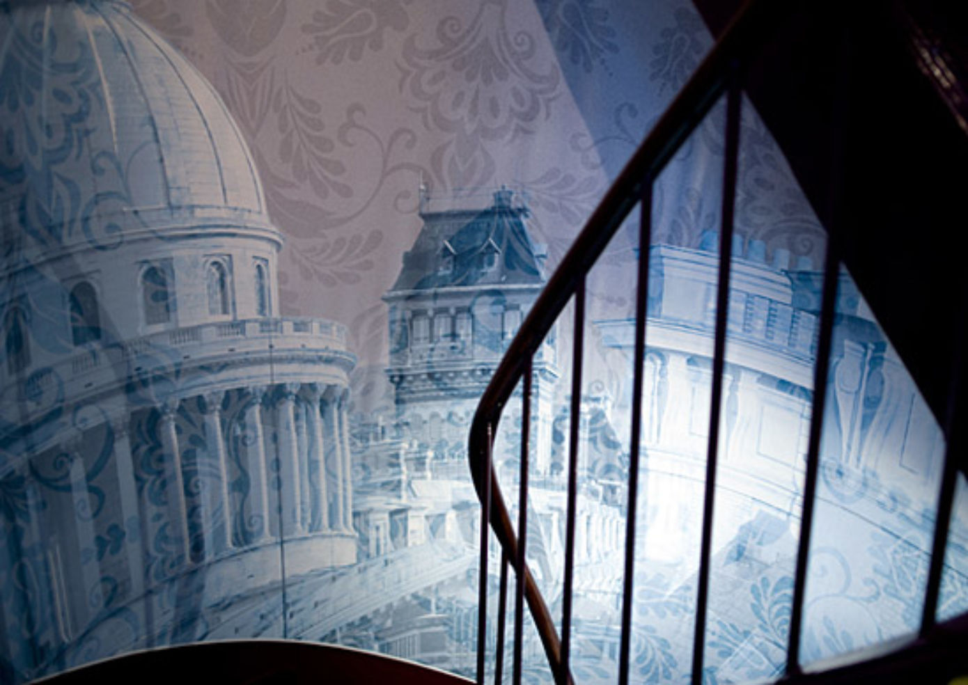 The stairs at Hôtel Design de la Sorbonne.