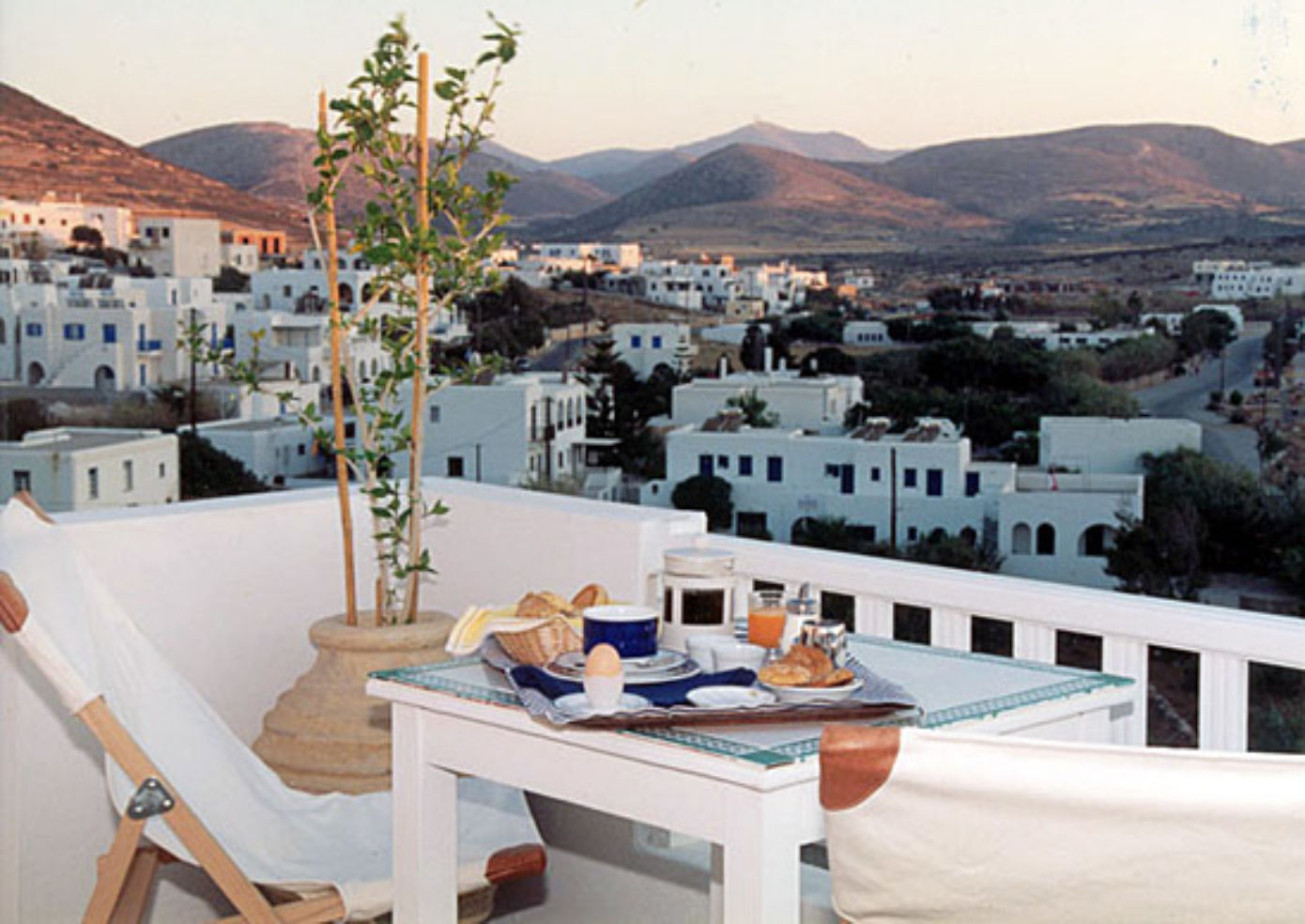 A terrace at the Heaven Naoussa.
