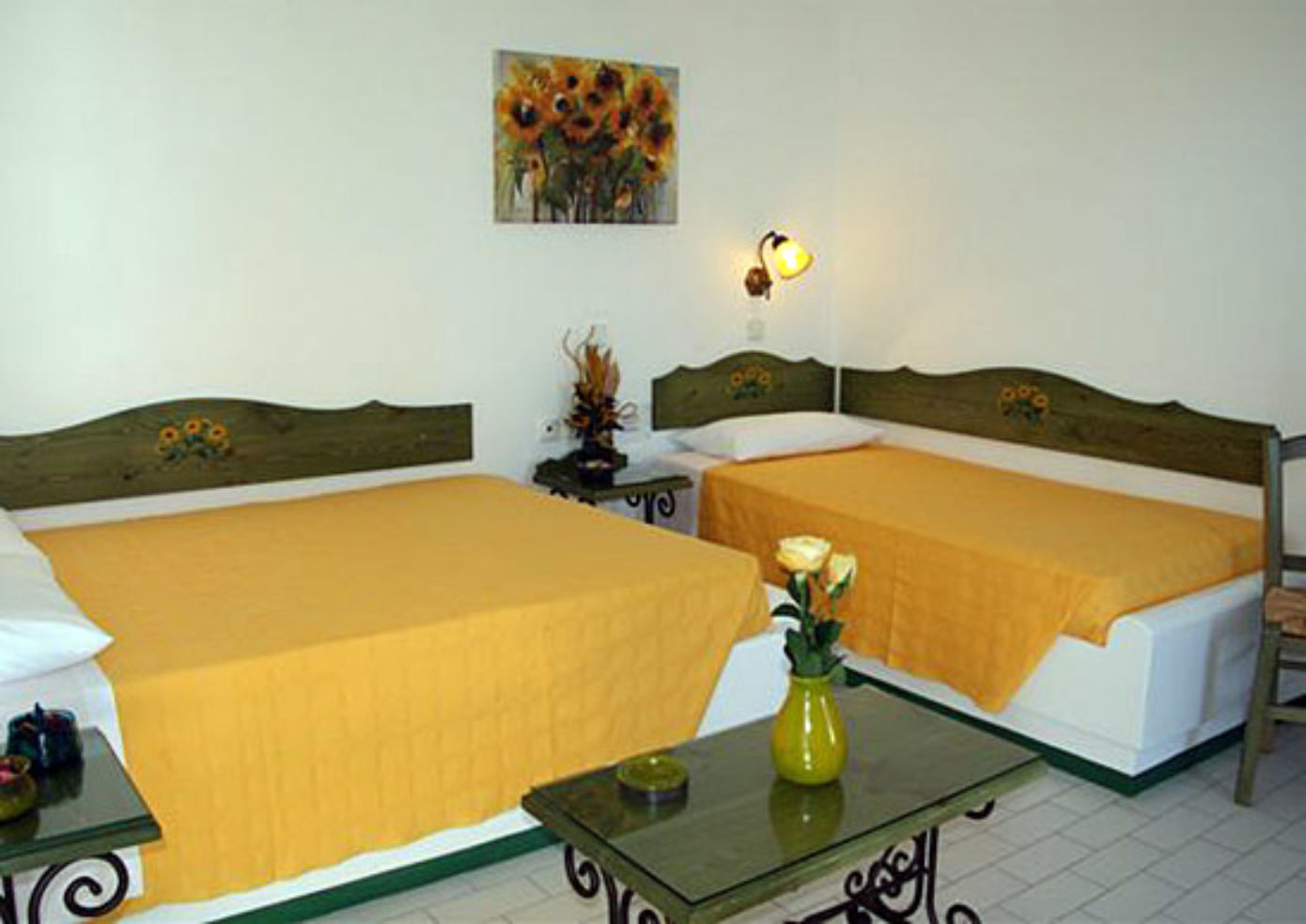 A double room at Albatross Bungalows.