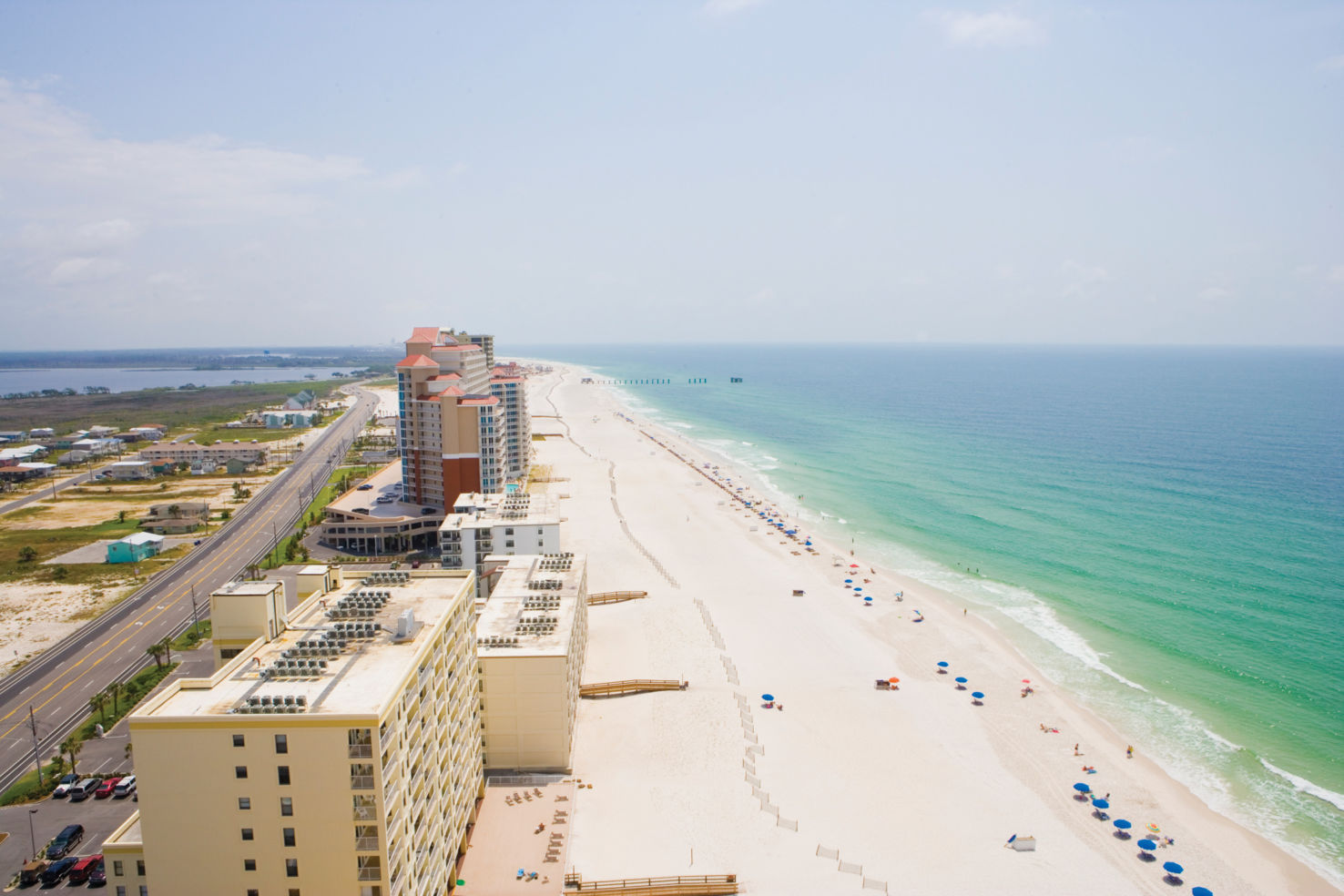Aerial view Gulf Shores Alabama