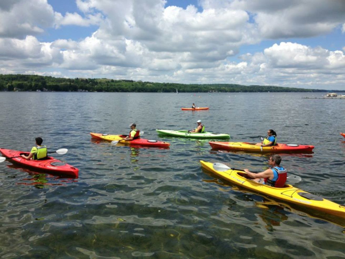 Kayaking on beautiful Cazenovia Lake