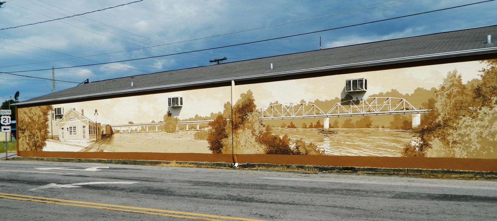 On the wall of Elkin Antiques and Collectibles Mall