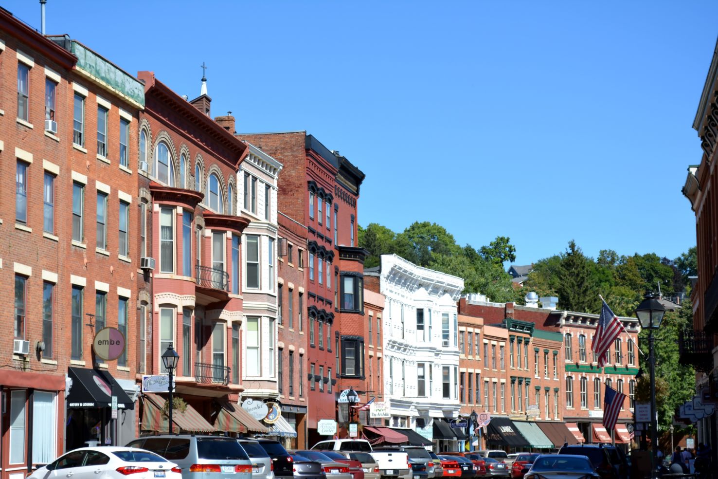 Galena, Illinois during a busy summer day