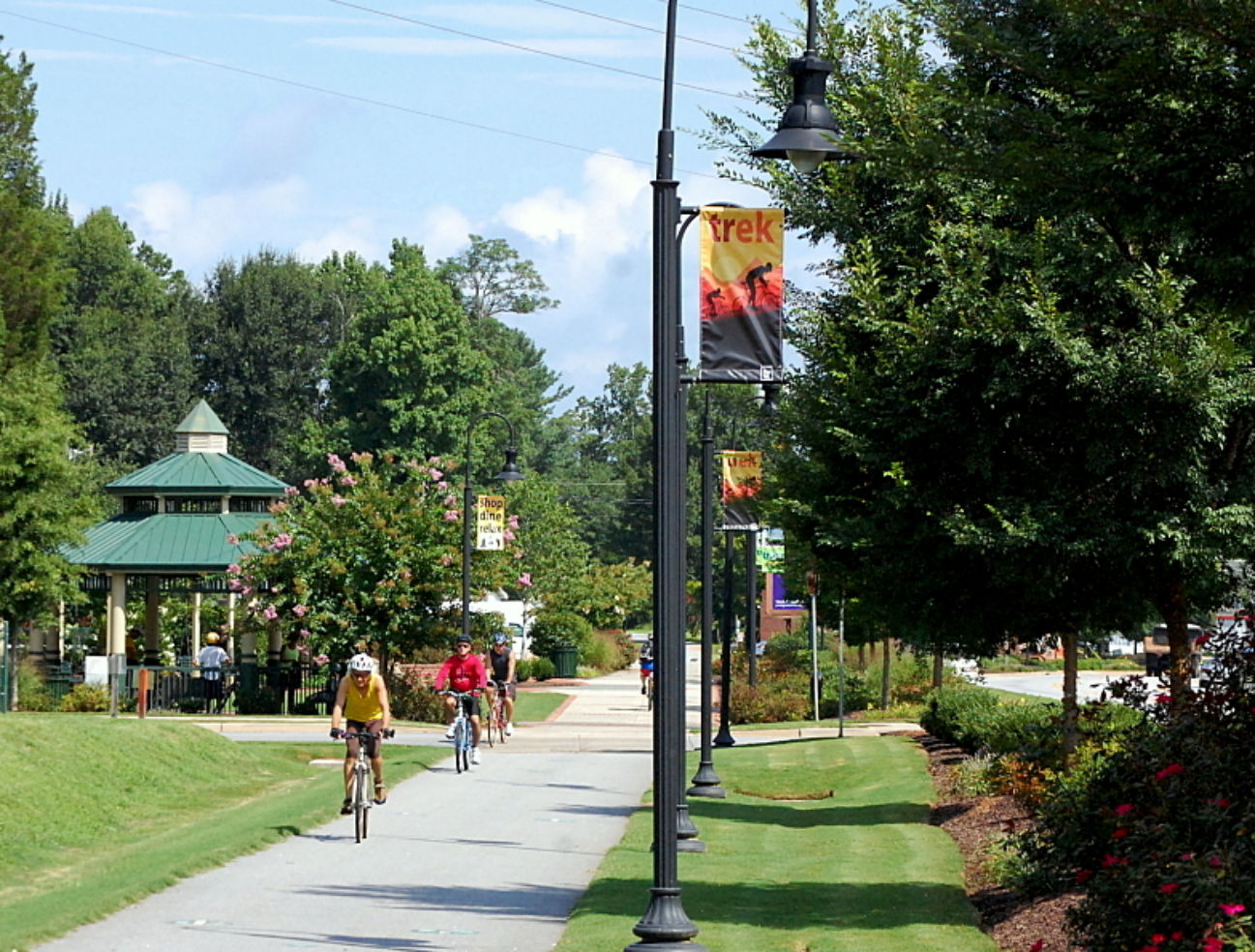 Biking along Swamp Rabbit Trail
