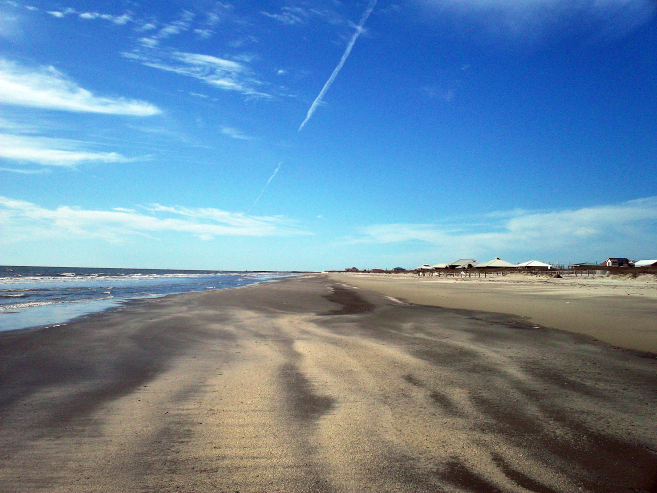 The grey sand beach, Grand Isle, Louisiana