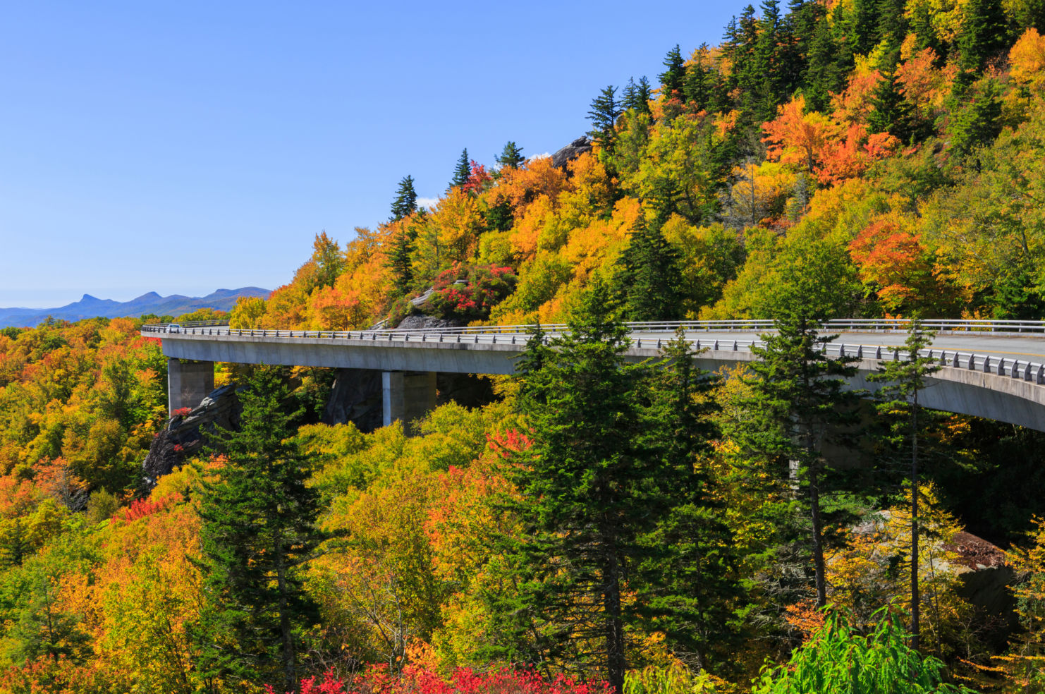 Blue Ridge parkway near Elkin (winner 2014) and Brevard (winner 2010), North Carolina