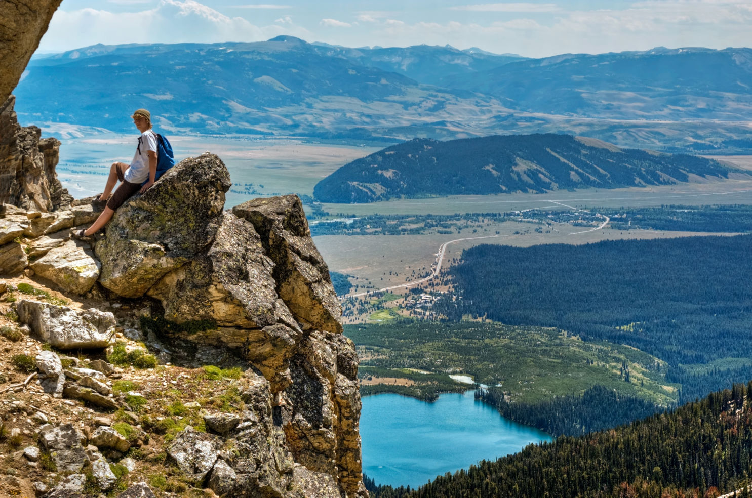 View of Grand Teton Valley. Grand Teton National Park, Wyoming