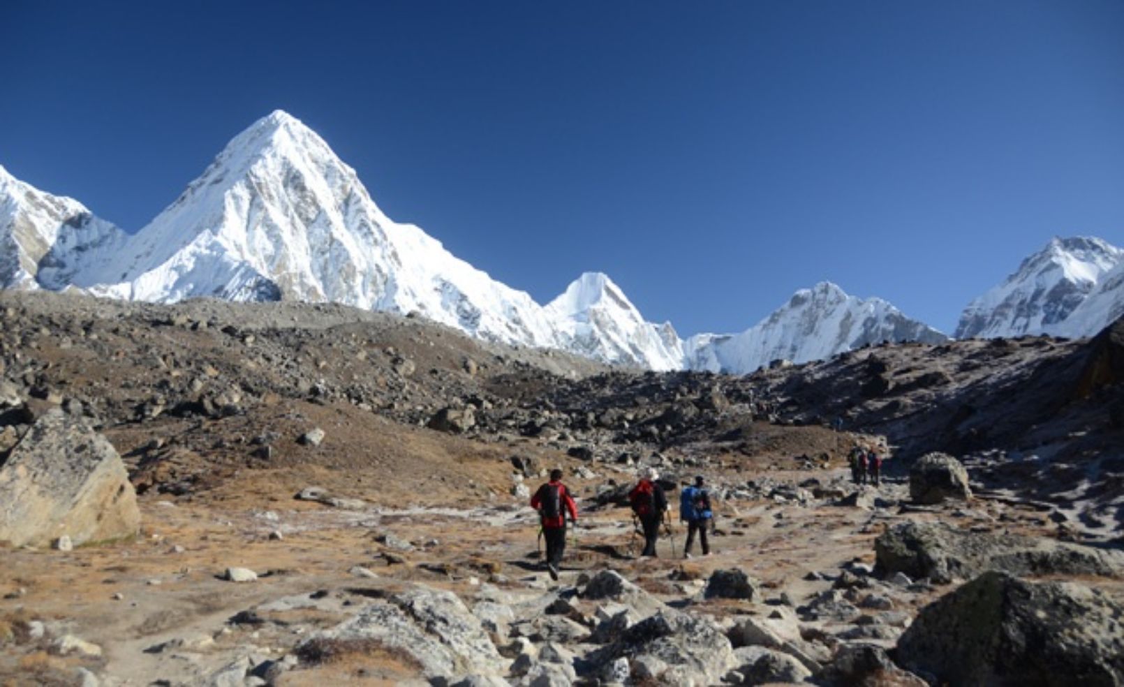 Hikers in the Himalayas