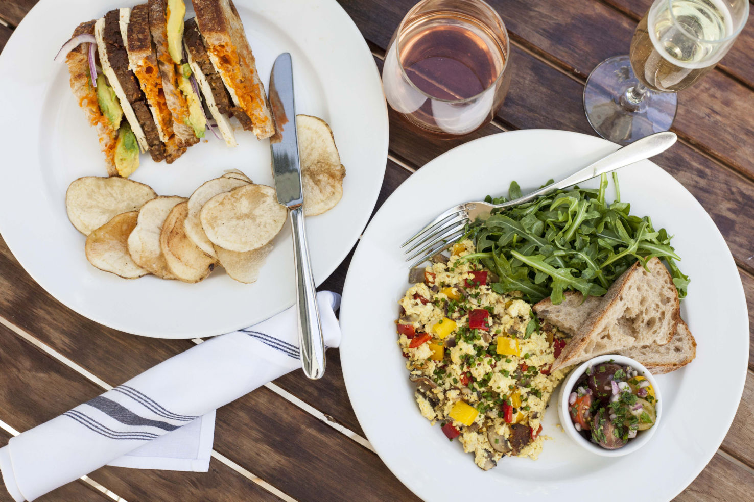 Little Pine Vegetarian Restaurant Los Angeles Breakfast sandwich