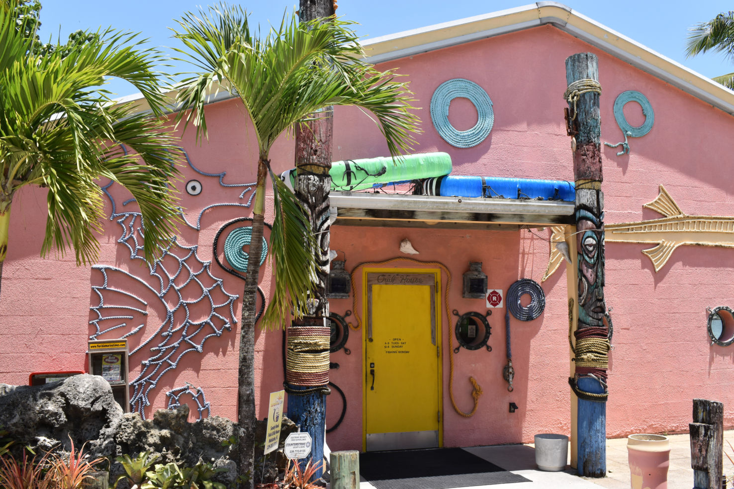 Entrance to the Sandy Hook Fish & Rib House in Matlacha, Florida.
